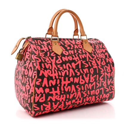Louis Vuitton Monogram Graffiti Speedy 30 Fuchsia 3 of 11