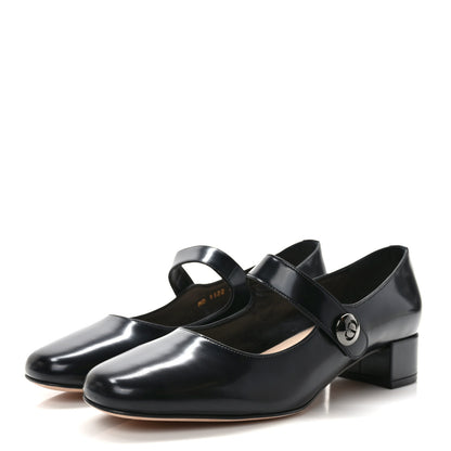 Christian Dior Brushed Calfskin Uniform 30mm Pumps 39 Black 3 of 9