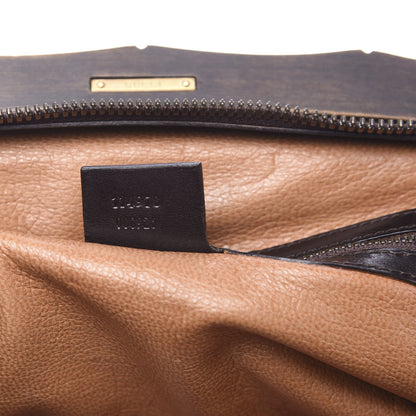 Gucci Beaver Fur Bamboo Medium Frame Satchel Brown 6 of 11