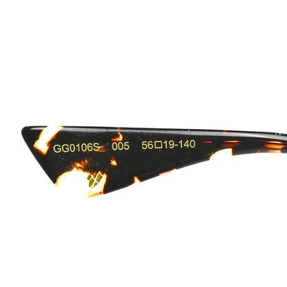 Gucci Glitter Acetate Oversize Square Frame Sunglasses GG0106S Gold 6 of 7