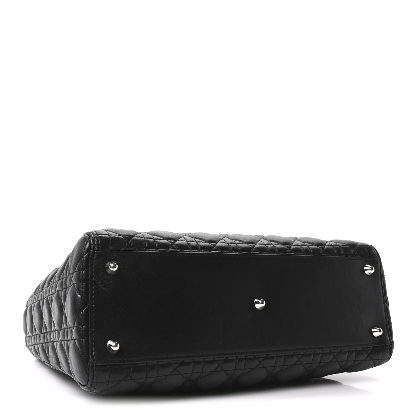 Lambskin Cannage Large Lady Dior Black