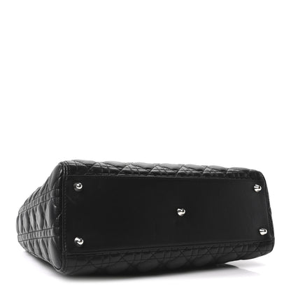 Christian Dior Lambskin Cannage Large Lady Dior Black 4 of 10