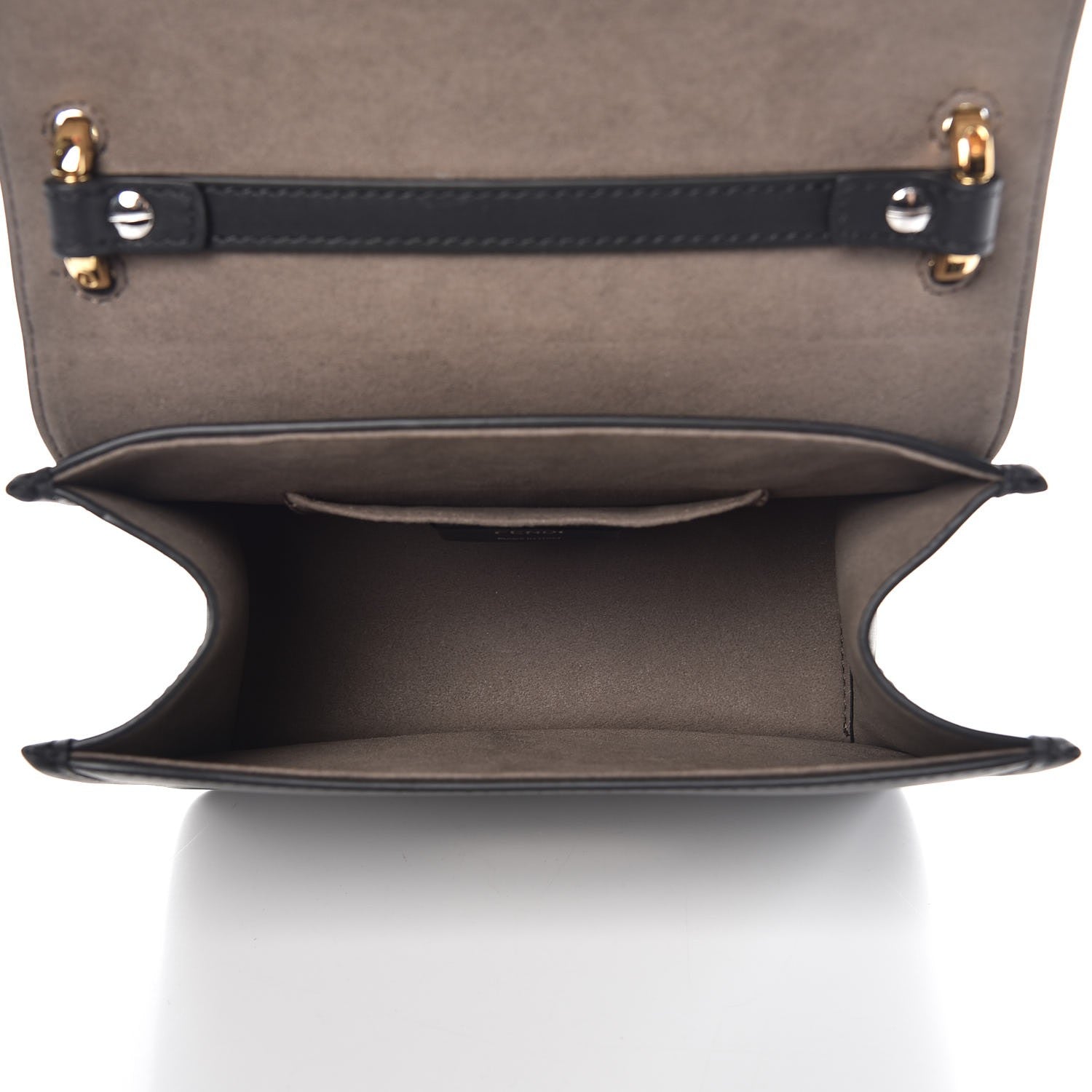 Fendi Vitello Century Opaco F is Fendi Small Kan I Shoulder Bag Black 5 of 7