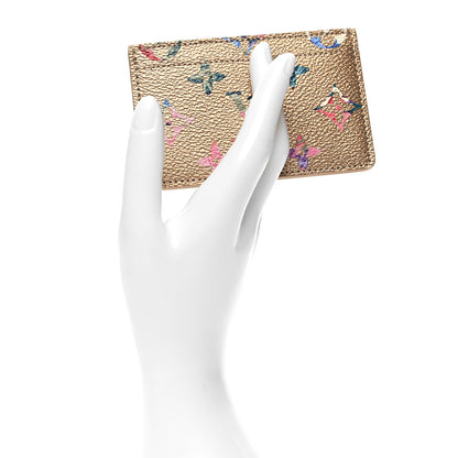 Louis Vuitton Metallic Monogram LV Garden Card Holder Gold 2 of 8