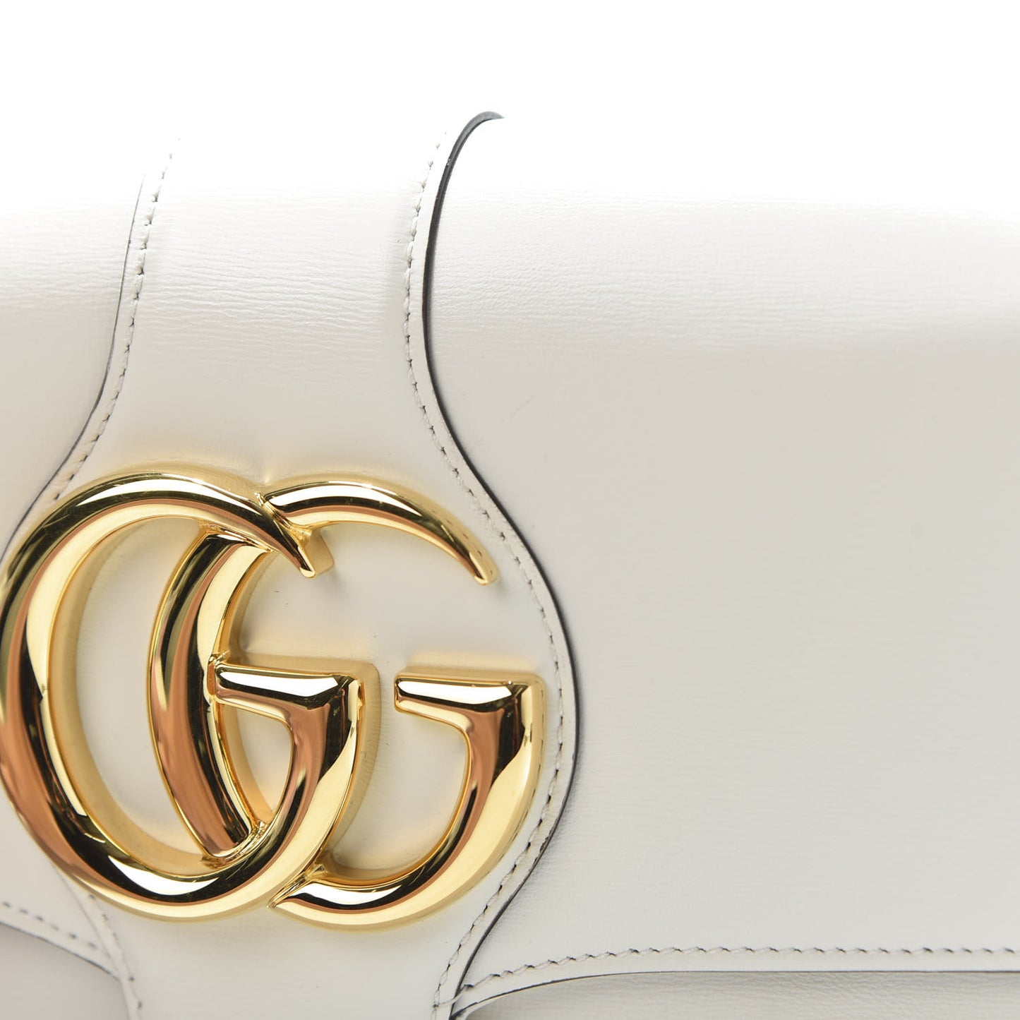 Calfskin Small Arli Flap Shoulder Bag Mystic White