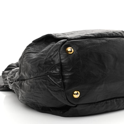 Prada Nappa Antique Bow Tote Black 8 of 9