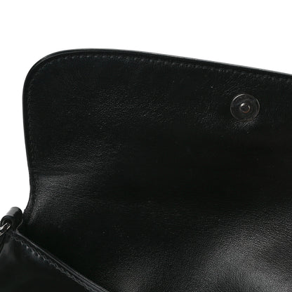Prada Spazzolato Cleo Flap Shoulder Bag Black 11 of 13