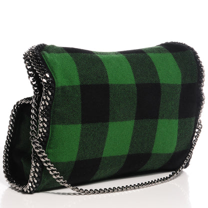 Stella McCartney Wool Plaid Falabella Fold Over Tote Vert 6 of 12