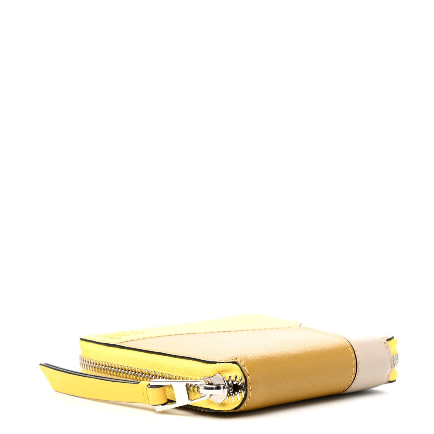 Calfskin Small Puzzle French Zip Around Wallet Ochre Yellow