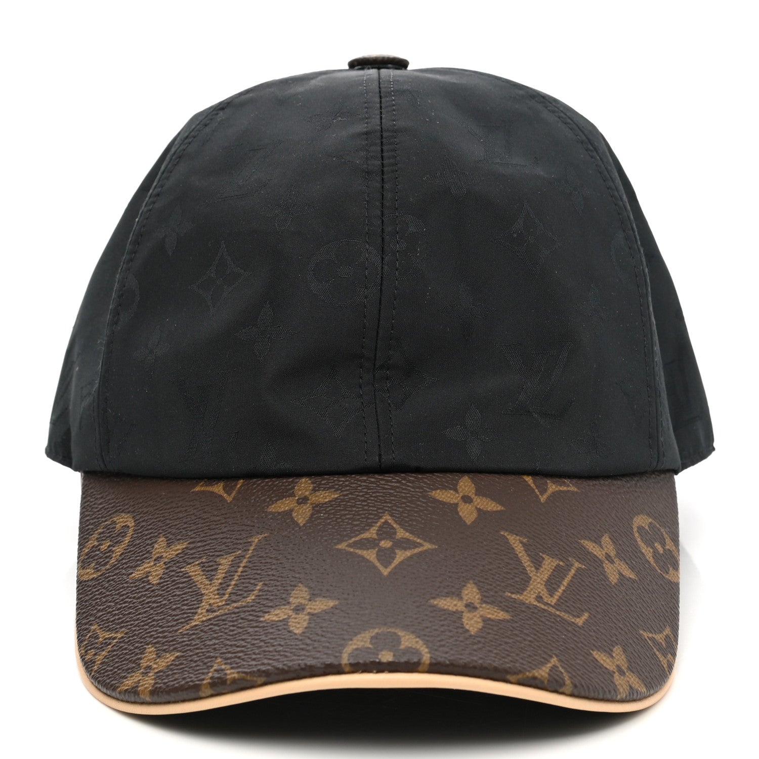 Louis Vuitton Polyester Silk Monogram LV Get Ready Cap M Black 3 of 9
