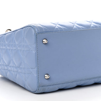 Christian Dior Lambskin Cannage Medium Lady Dior Light Blue 9 of 10