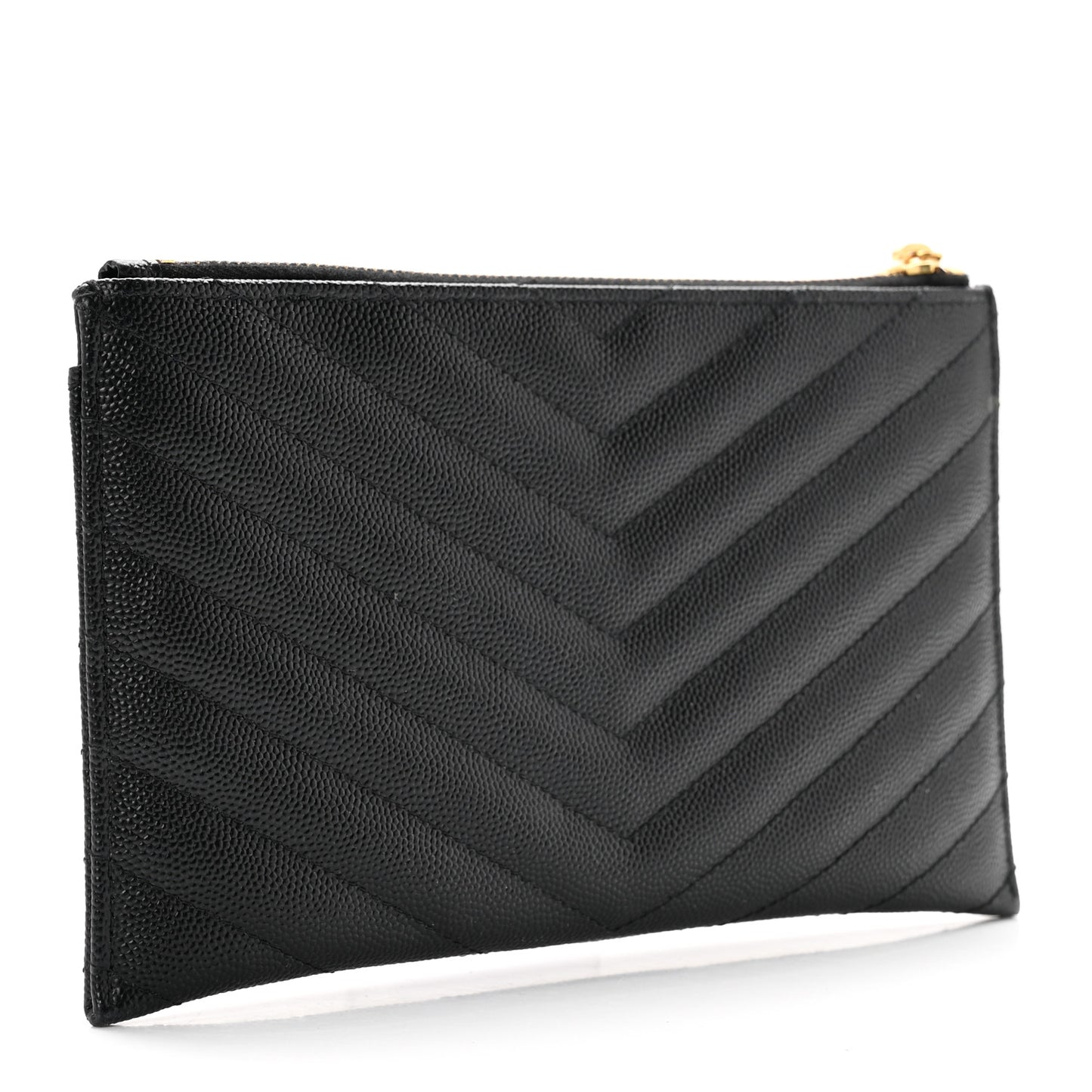 Grain De Poudre Chevron Monogram Bill Pouch Black