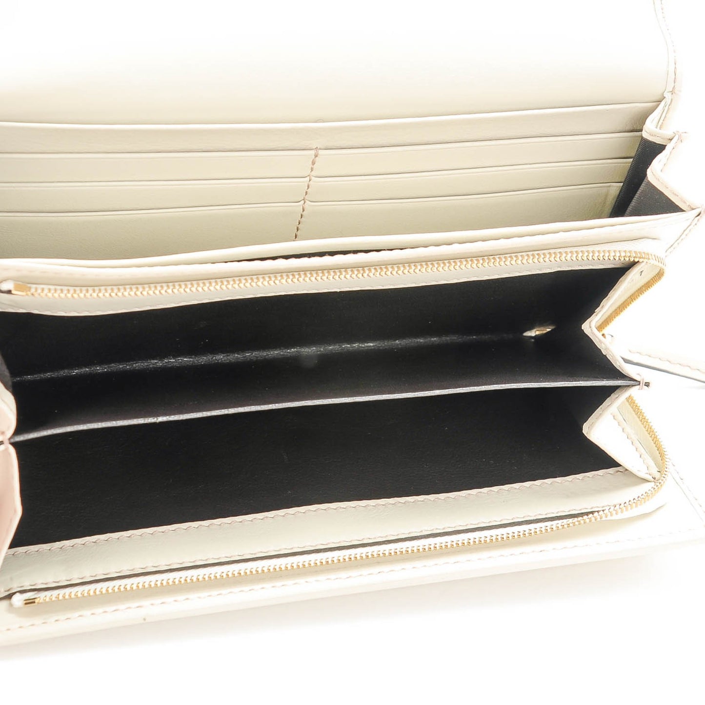 Monogram Margaux Calfskin Sukey Continental Wallet Beige Ebony Mystic White