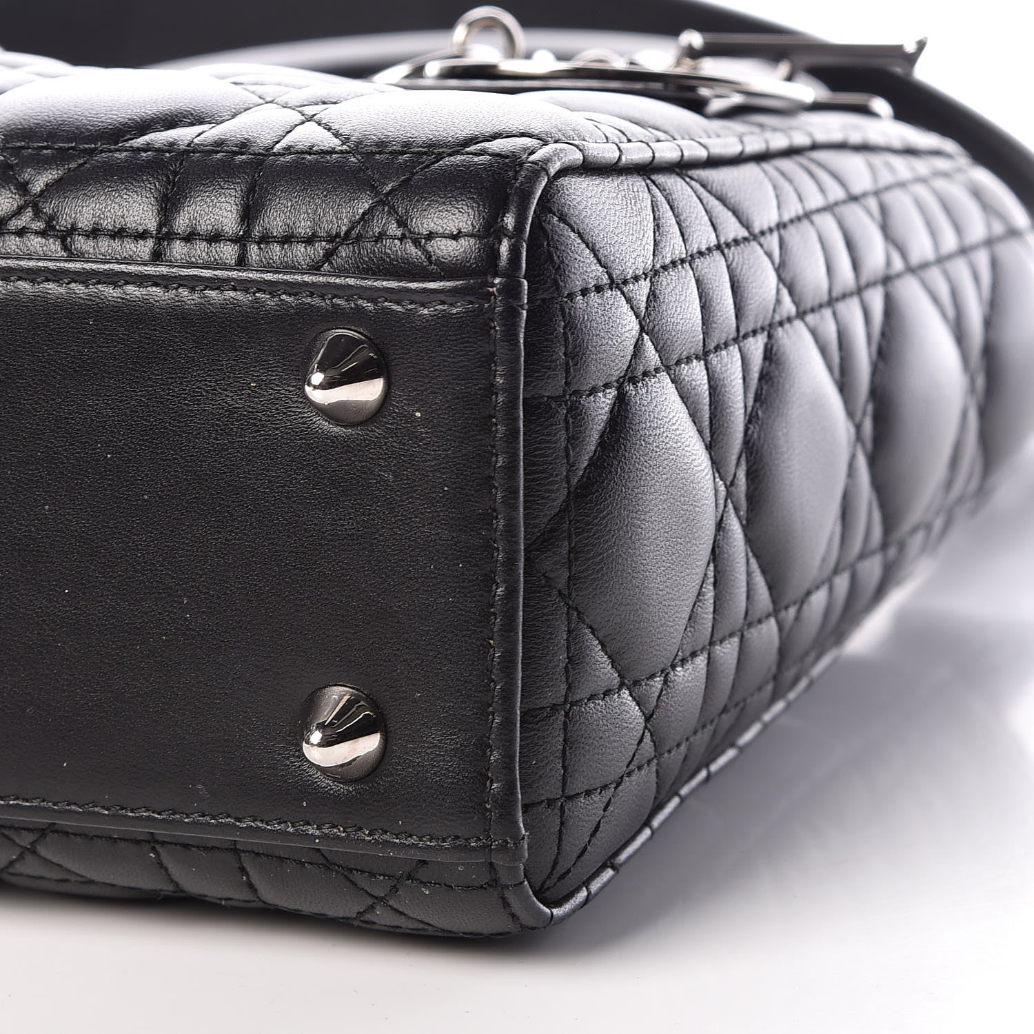 Christian Dior Lambskin Cannage Small Lucky Badges My Lady Dior Black 8 of 10