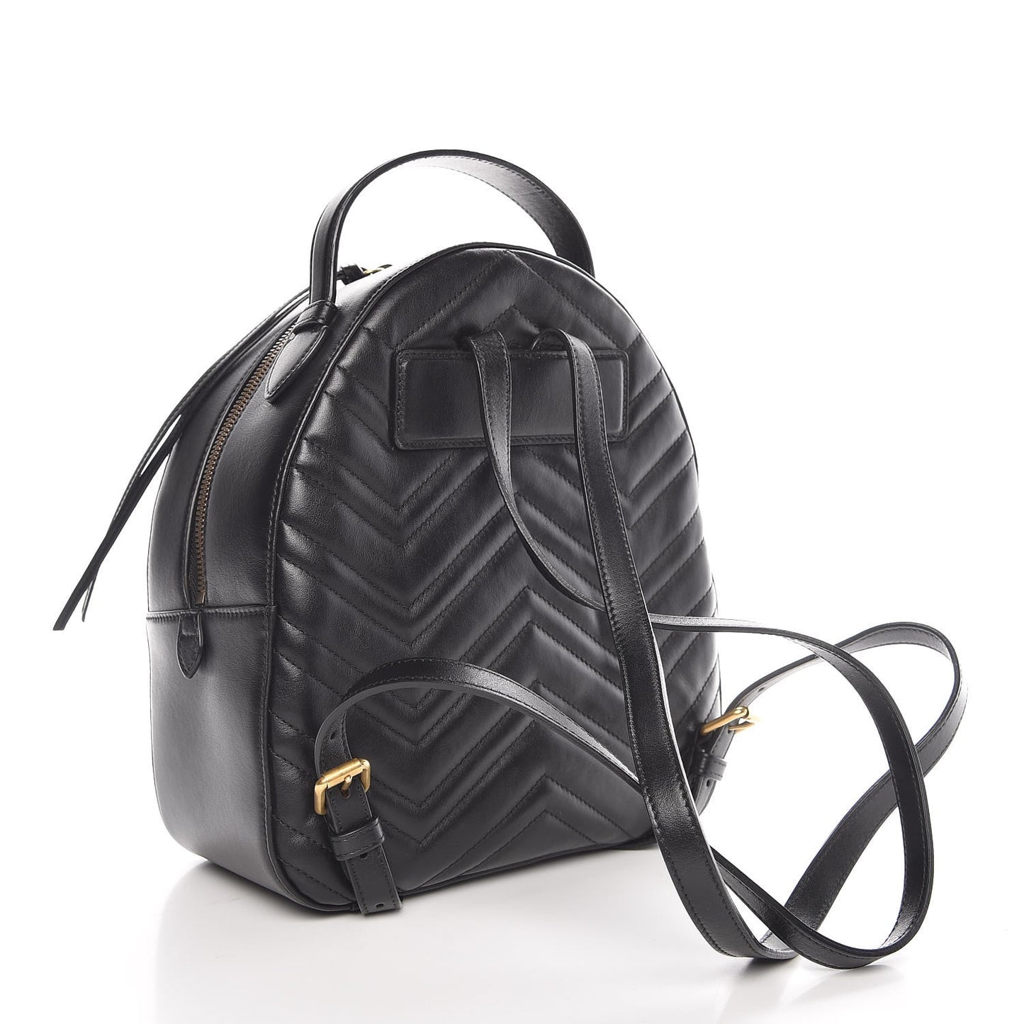 Calfskin Matelasse GG Marmont Backpack Black