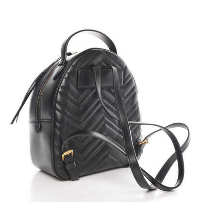 Gucci Calfskin Matelasse GG Marmont Backpack Black 3 of 7