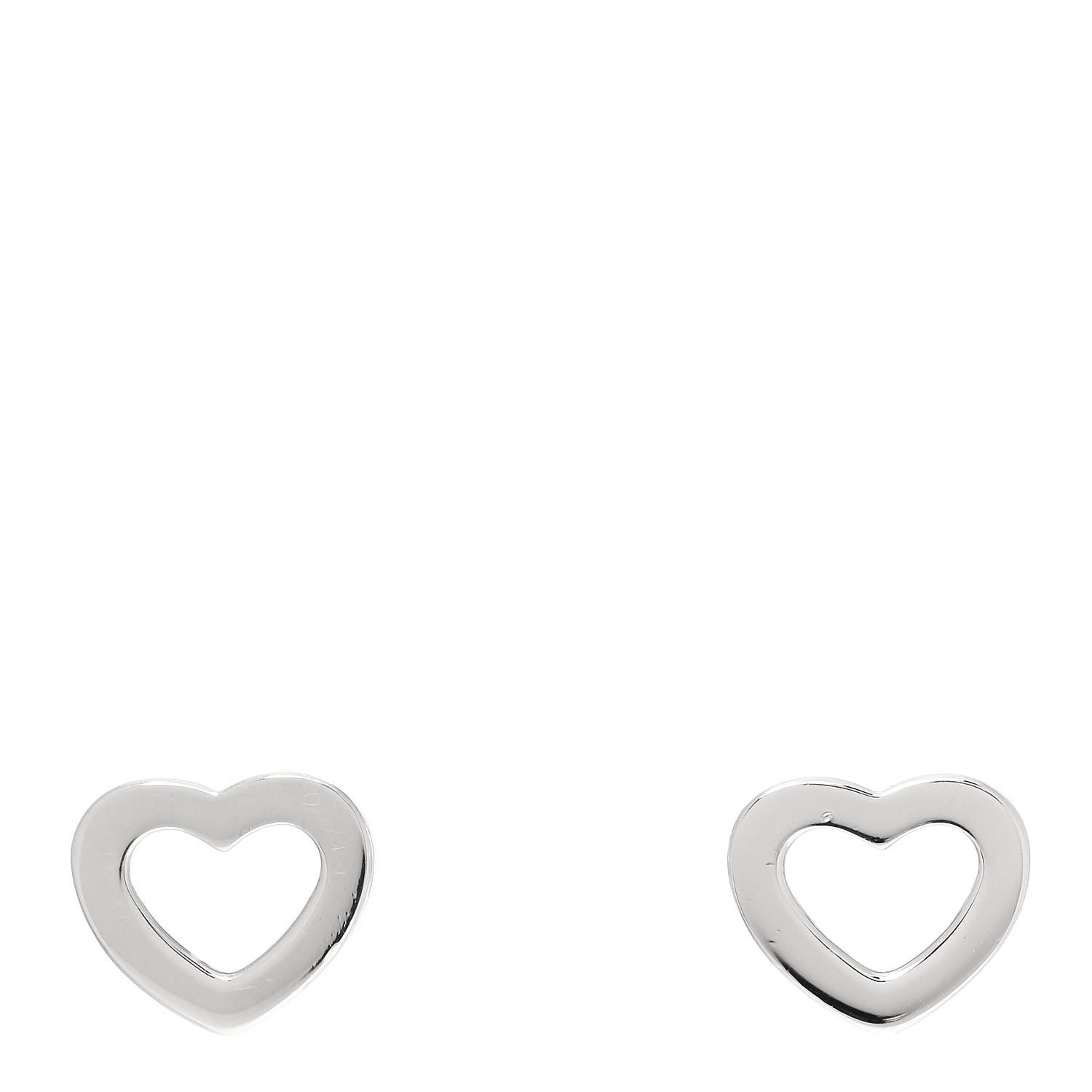 Tiffany Sterling Silver Open Heart Earrings 1 of 4