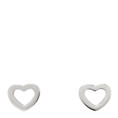 Tiffany Sterling Silver Open Heart Earrings 1 of 4