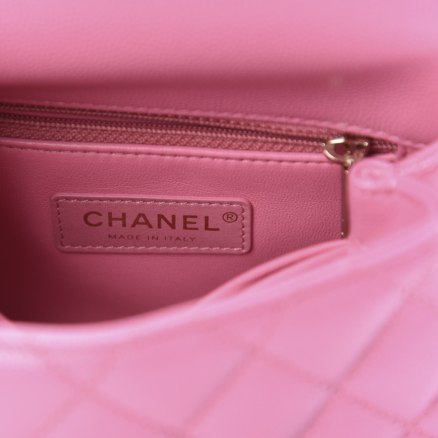 Chanel Caviar Quilted Lizard Embossed Extra Mini Coco Handle Flap Pink 6 of 10