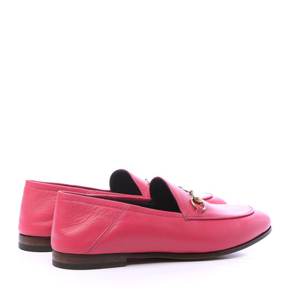 Gucci Lambskin Womens Brixton Horsebit Loafers 38 Hot Pink 4 of 9