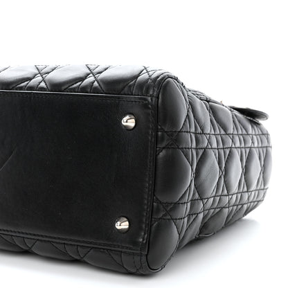 Christian Dior Lambskin Cannage Medium Lady Dior Black 10 of 13