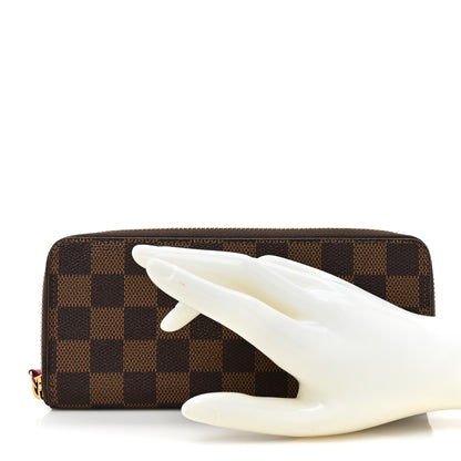 Louis Vuitton Damier Ebene Clemence Wallet Cherry 2 of 13