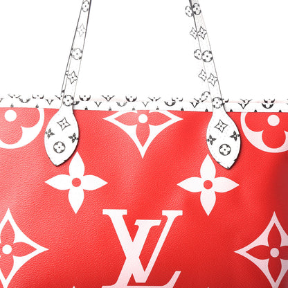 Louis Vuitton Monogram Giant Neverfull MM Rouge 7 of 9