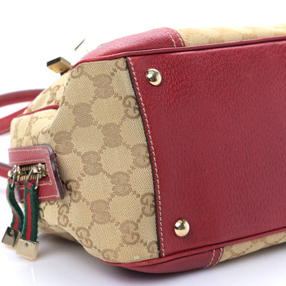 Gucci Monogram Small Princy Satchel Red 8 of 9