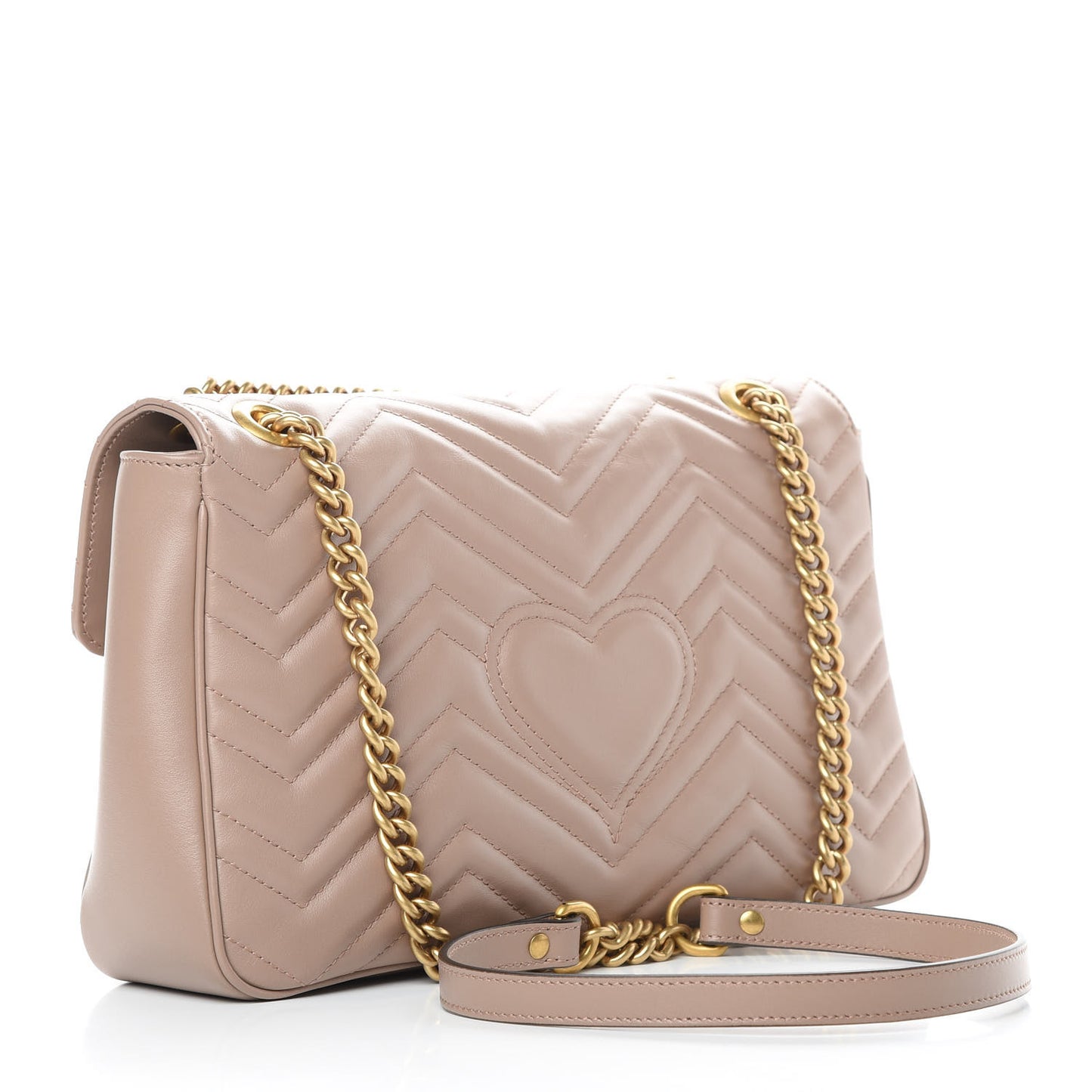 Calfskin Matelasse Medium GG Marmont Shoulder Bag Porcelain Rose