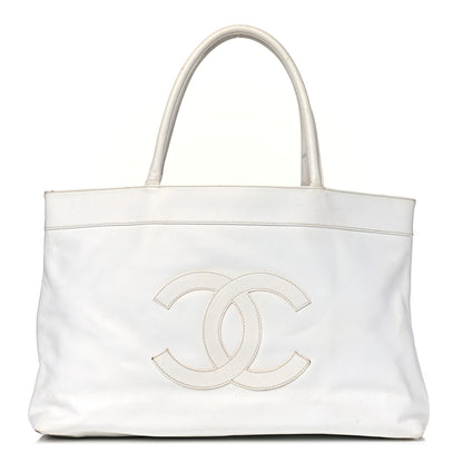Chanel Caviar CC Tote White 1 of 20