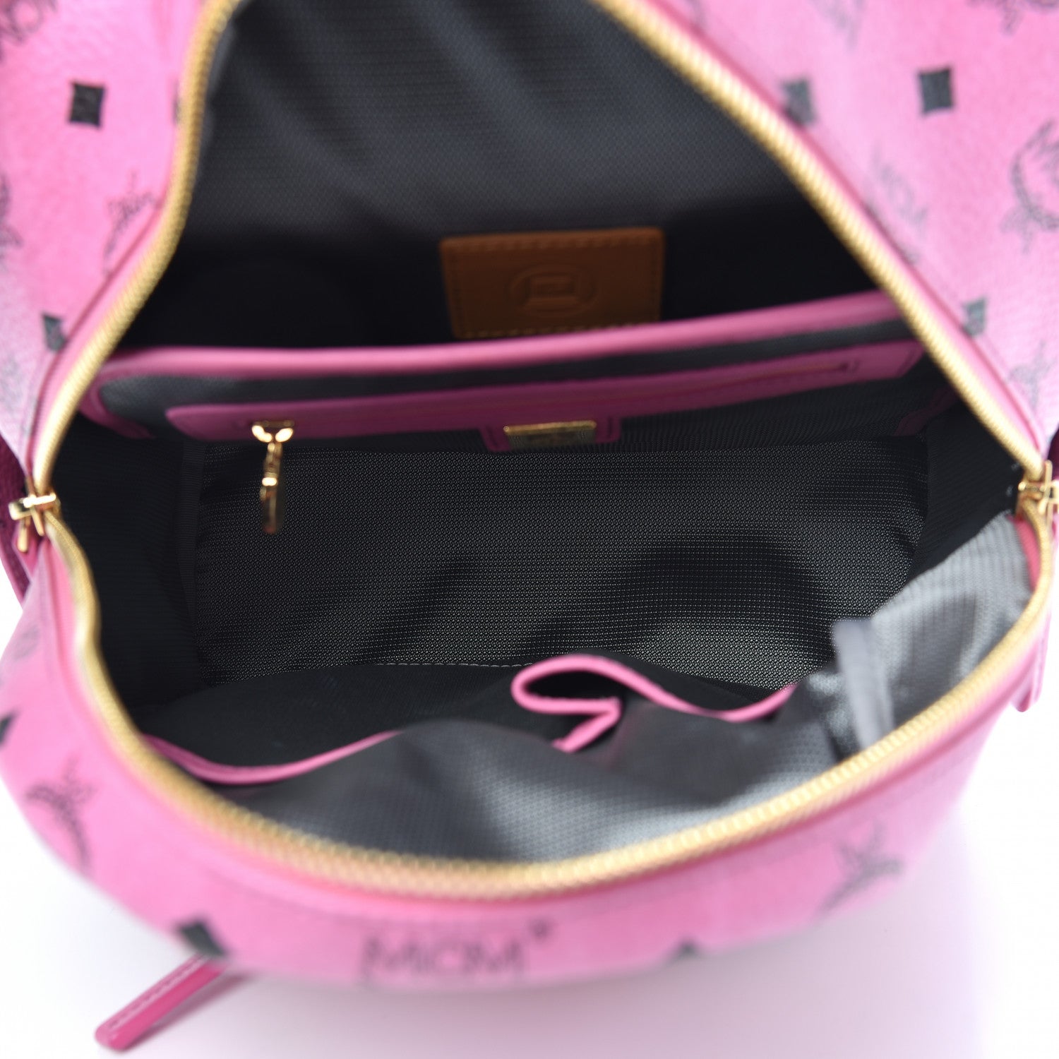 MCM Visetos Small Side Stud Stark Backpack Pink 4 of 7