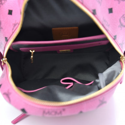 MCM Visetos Small Side Stud Stark Backpack Pink 4 of 7