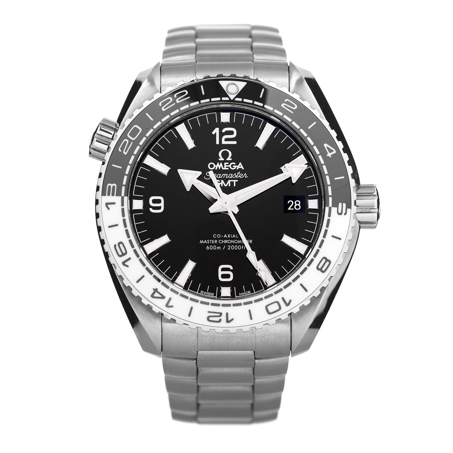 Omega Stainless Steel 43mm Seamaster Planet Ocean GMT Automatic Watch Black 215.30.44.22.01.001 1 of 5