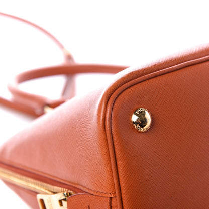 Prada Saffiano Lux Medium Tote Papaya 12 of 14