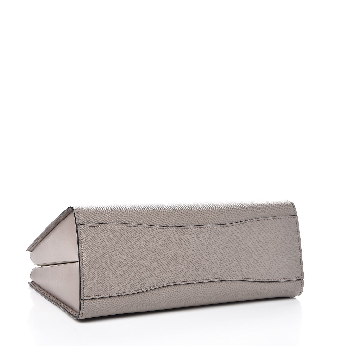 Saffiano Cuir Inverted Pleat Tote Argilla