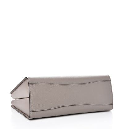 Prada Saffiano Cuir Inverted Pleat Tote Argilla 4 of 7
