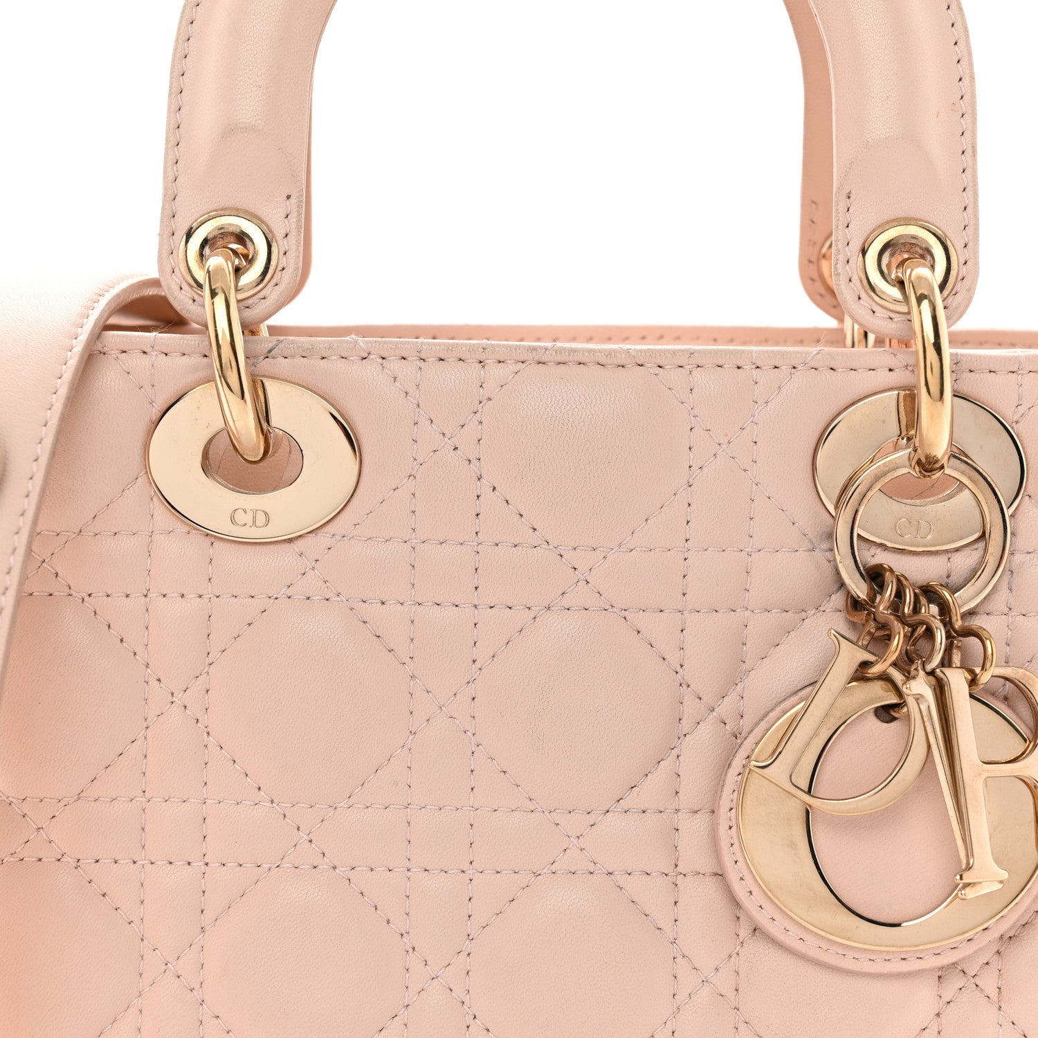 Christian Dior Lambskin Cannage Small Lucky Badges My Lady Dior Light Pink 8 of 15
