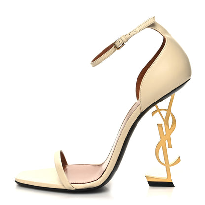 Saint Laurent Calfskin Opyum Sandals 41 Real Beige 1 of 9
