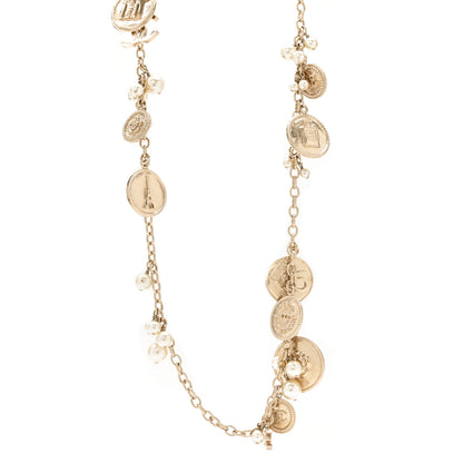 Chanel CC Medallion 100 Anniversary Chain Necklace Gold 1 of 7
