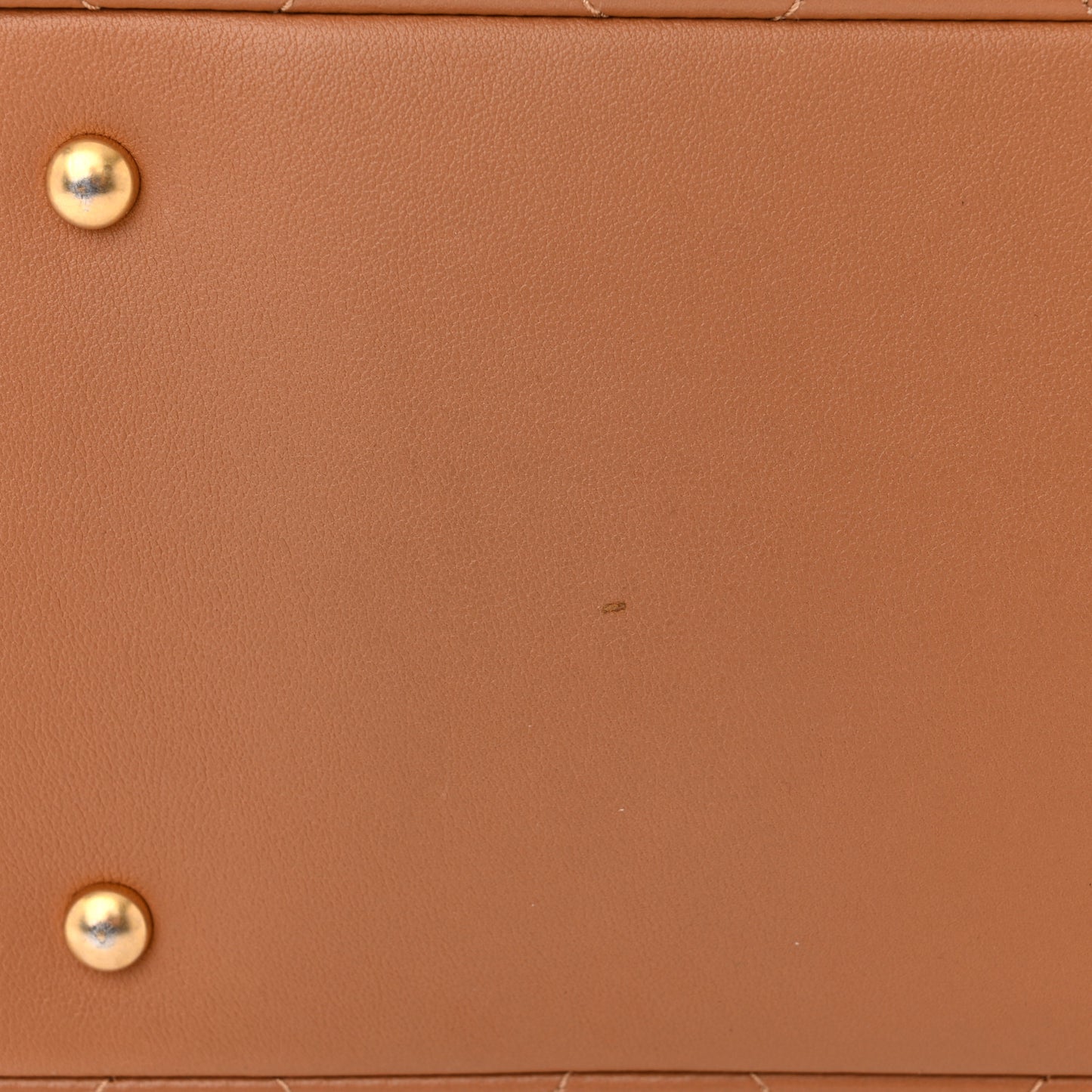 Calfskin Stitched Large Shopping Bag Brown