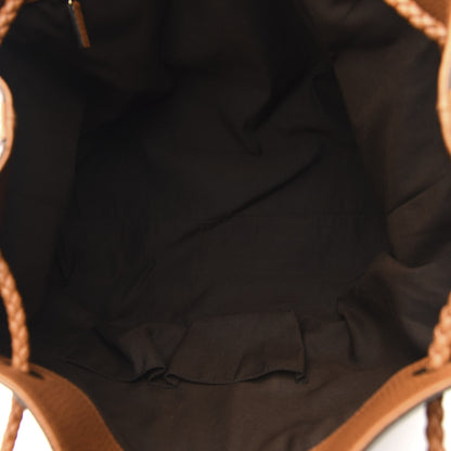 Gucci Calfskin Large Gifford Braided Handle Tote Saffron 4 of 9