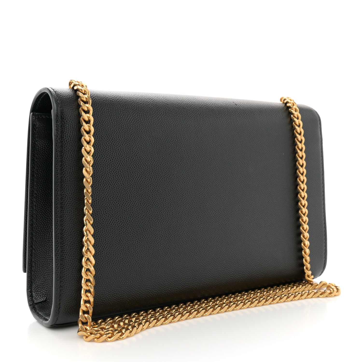 Saint Laurent Grain De Poudre Medium Classic Monogram Kate Satchel Black 3 of 10