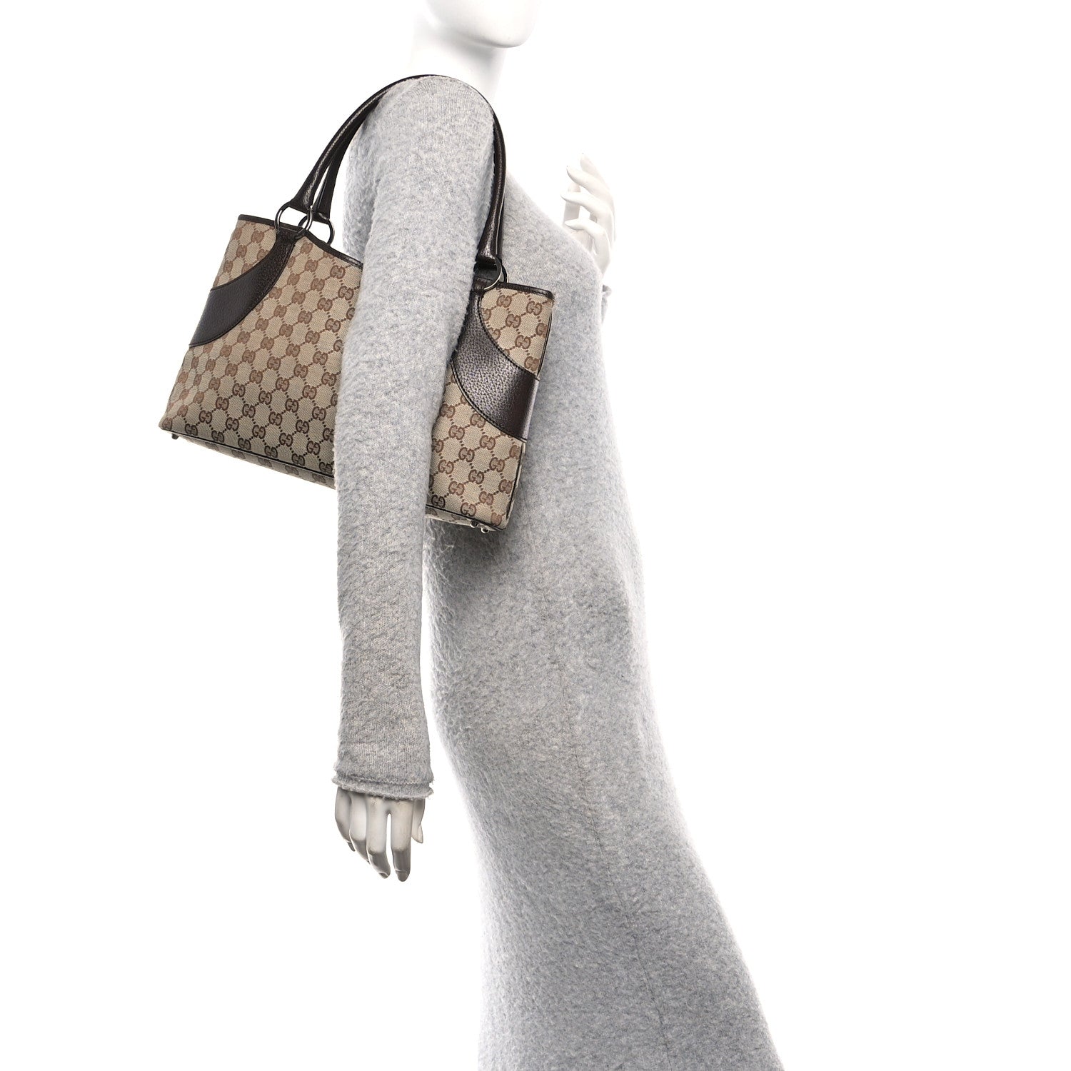 Gucci Monogram Shoulder Bag Dark Brown 2 of 10