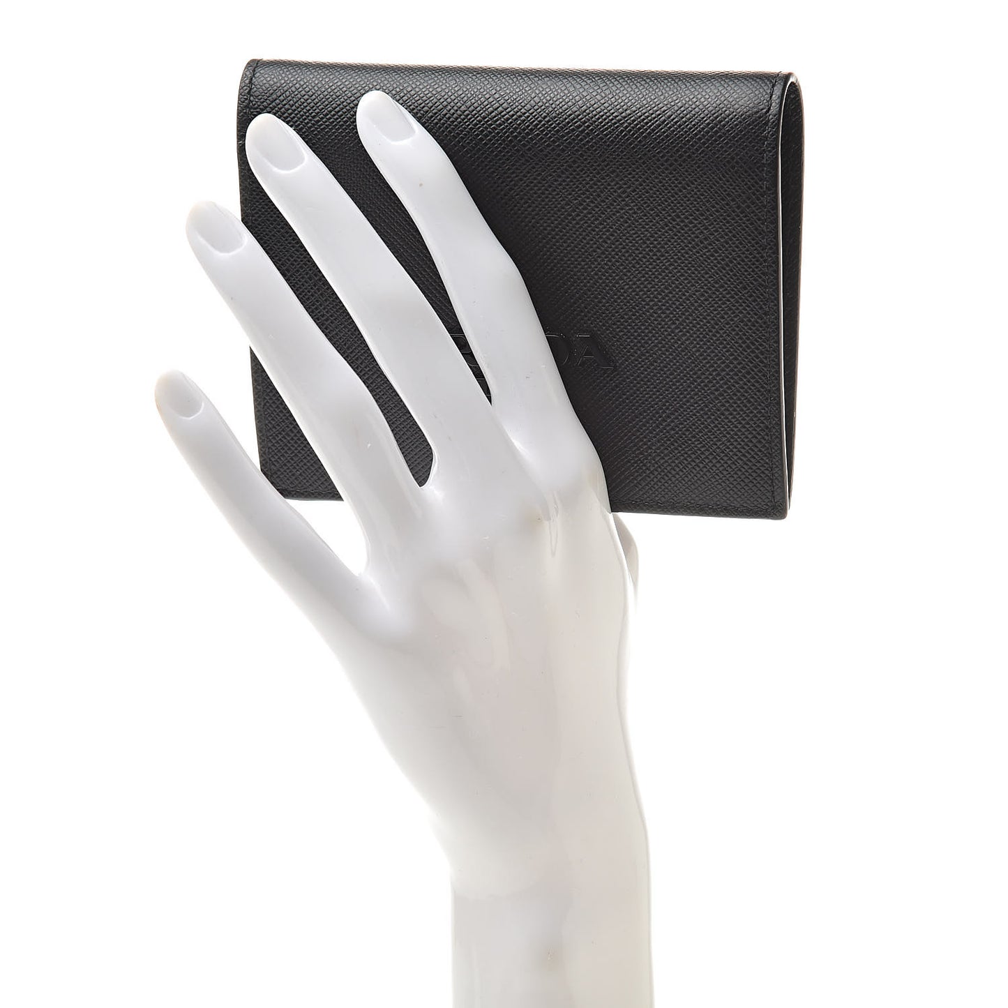 Saffiano Shine Bi-Fold Wallet Black