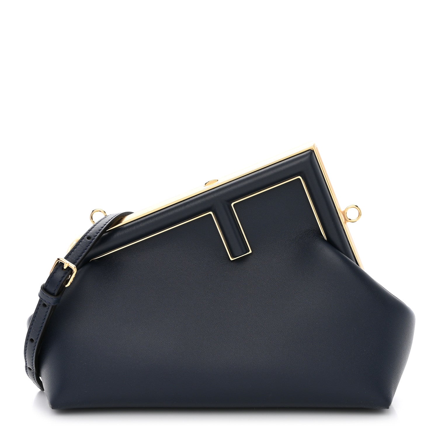 Fendi Shiny Nappa Medium Fendi First Dark Blue 1 of 10