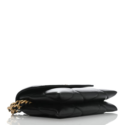 Chanel Lambskin Quilted Chanel 19 Flap Clutch Black 4 of 9