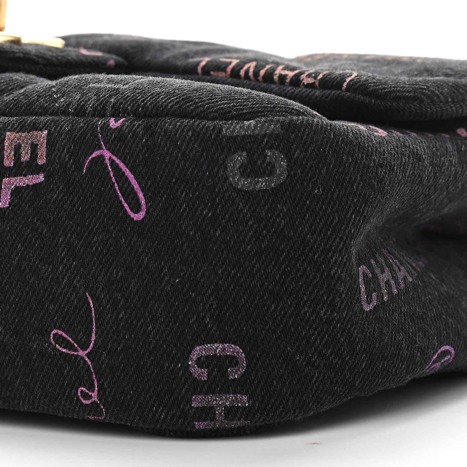 Chanel Denim Quilted Denim Mood Mini Rectangular Flap Black Multicolor 9 of 10