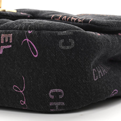 Chanel Denim Quilted Denim Mood Mini Rectangular Flap Black Multicolor 9 of 10