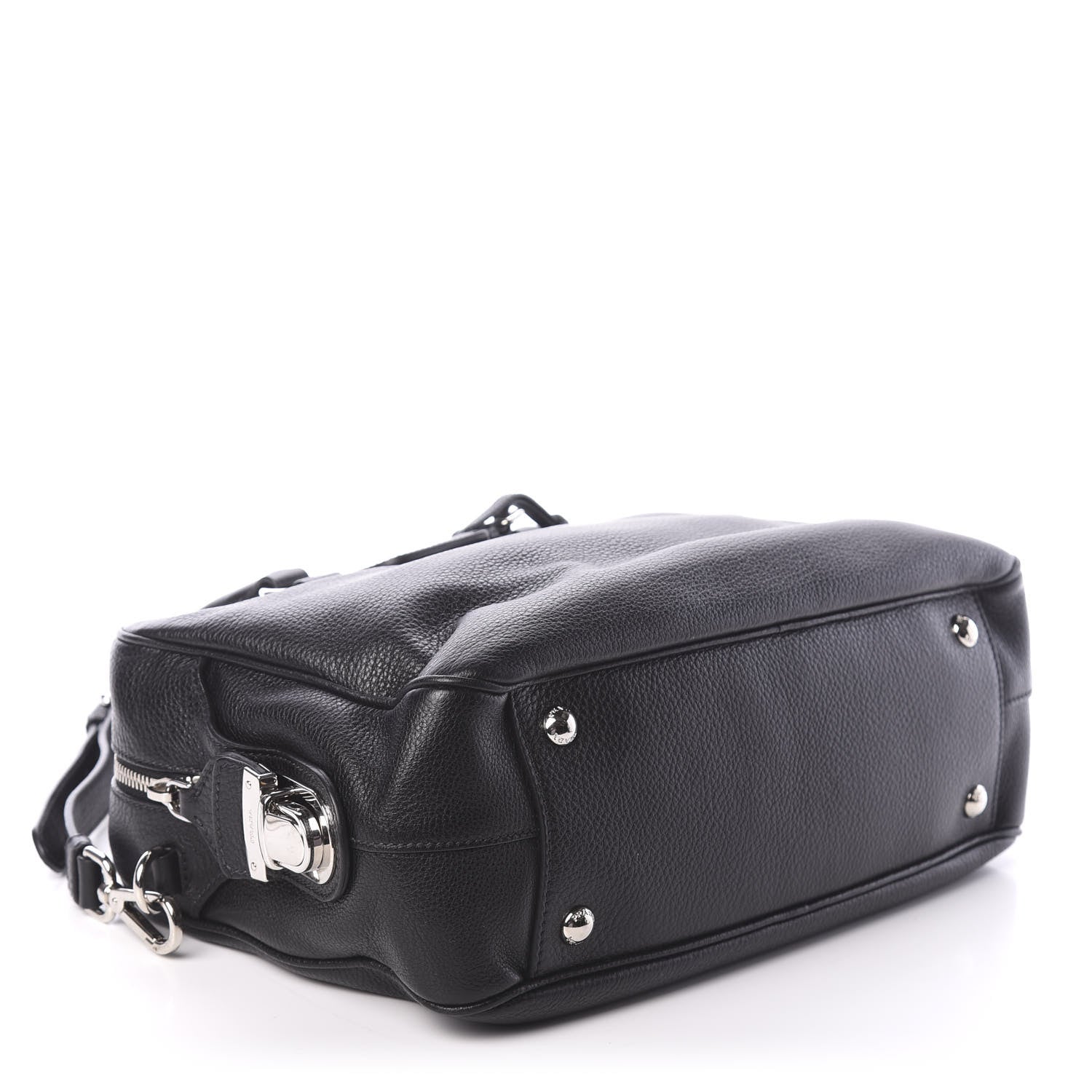 Prada Vitello Daino Satchel Black 7 of 11