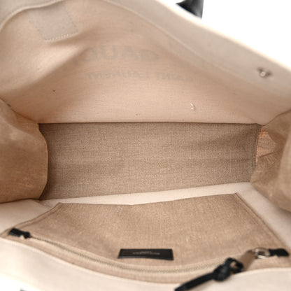 Saint Laurent Linen Calfskin Small Rive Gauche Tote Greggio Natural 5 of 10